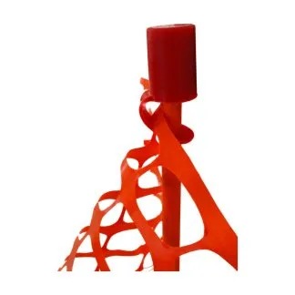 Держатель оградительной сетки на вехе, исполнение 1